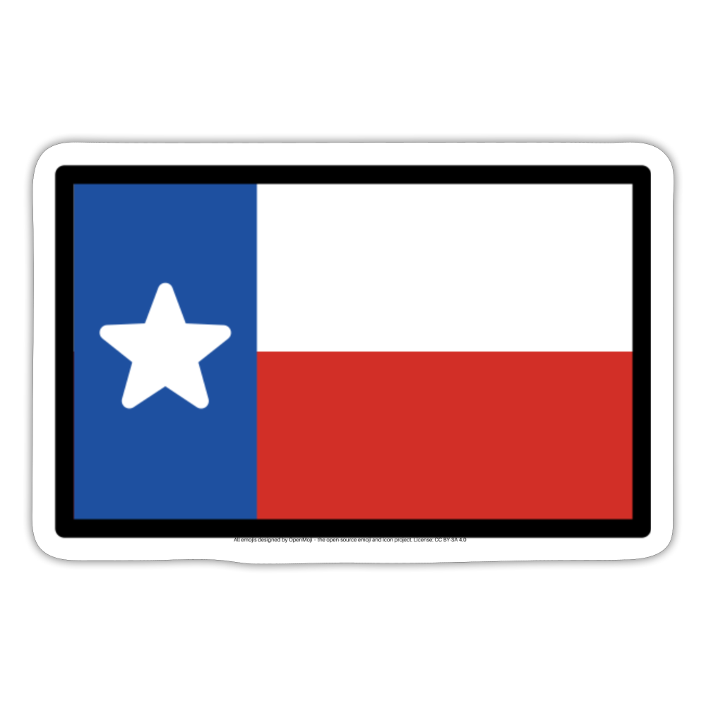 Texas Flag Moji Sticker - Emoji.Express - white matte