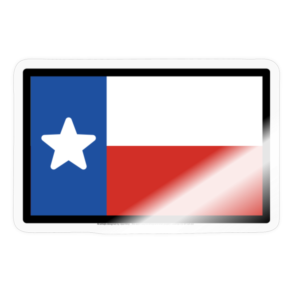 Texas Flag Moji Sticker - Emoji.Express - transparent glossy