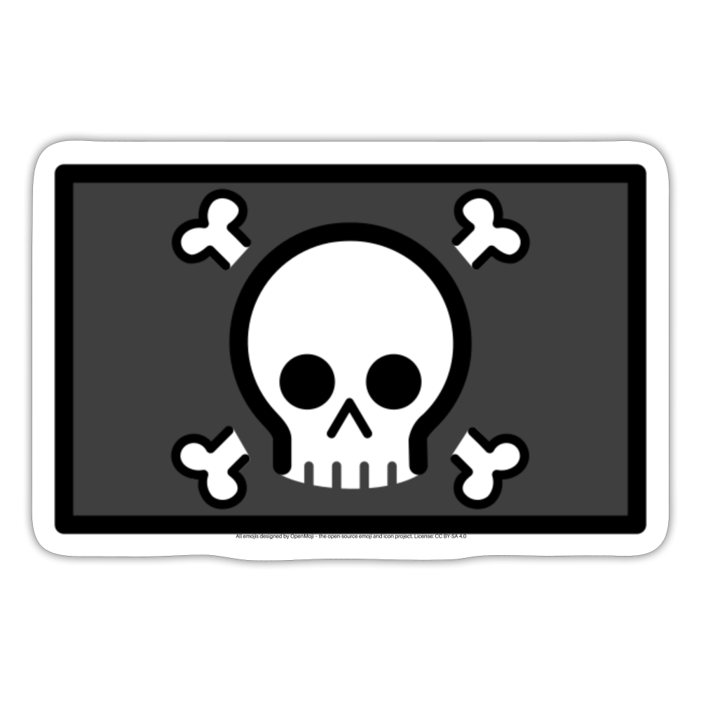Pirate Flag Moji Sticker - Emoji.Express - white matte