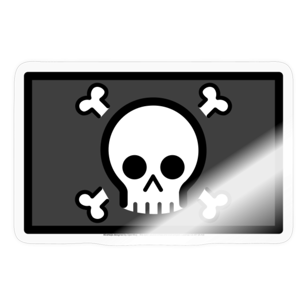 Pirate Flag Moji Sticker - Emoji.Express - transparent glossy