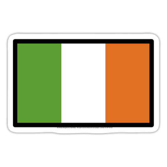 Flag: Ireland Moji Sticker - Emoji.Express - white matte
