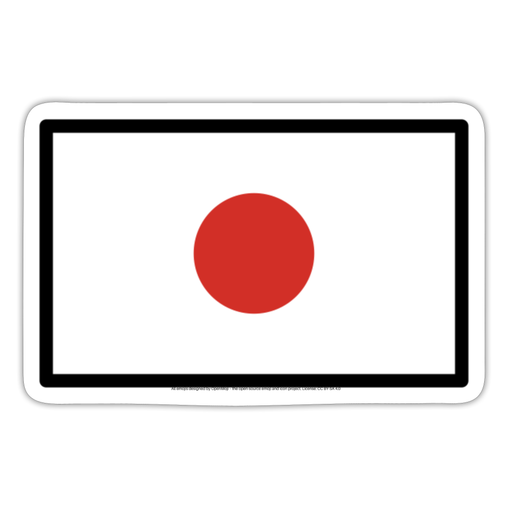 Flag: Japan Moji Sticker - Emoji.Express - white matte