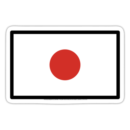 Flag: Japan Moji Sticker - Emoji.Express - white matte