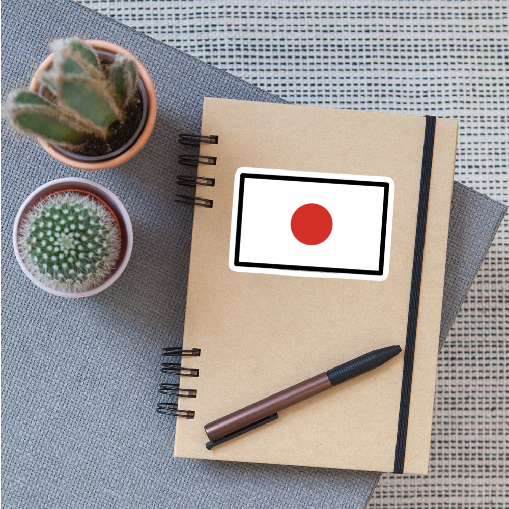 Flag: Japan Moji Sticker - Emoji.Express - white matte