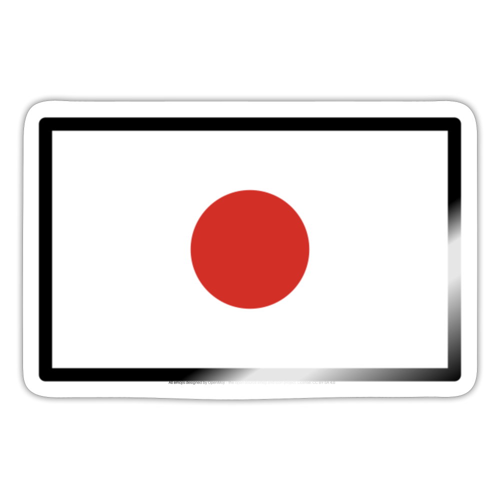 Flag: Japan Moji Sticker - Emoji.Express - white glossy