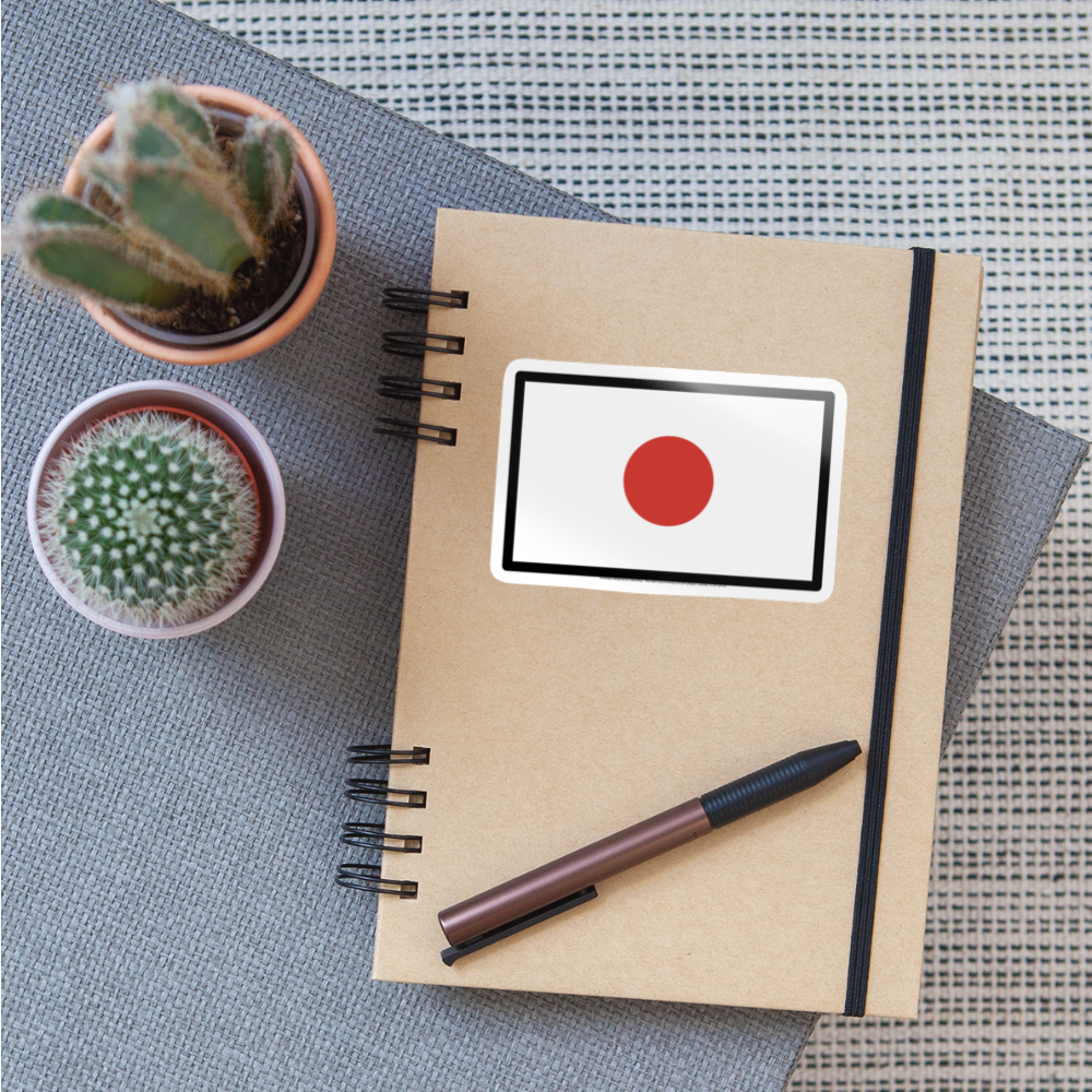 Flag: Japan Moji Sticker - Emoji.Express - white glossy