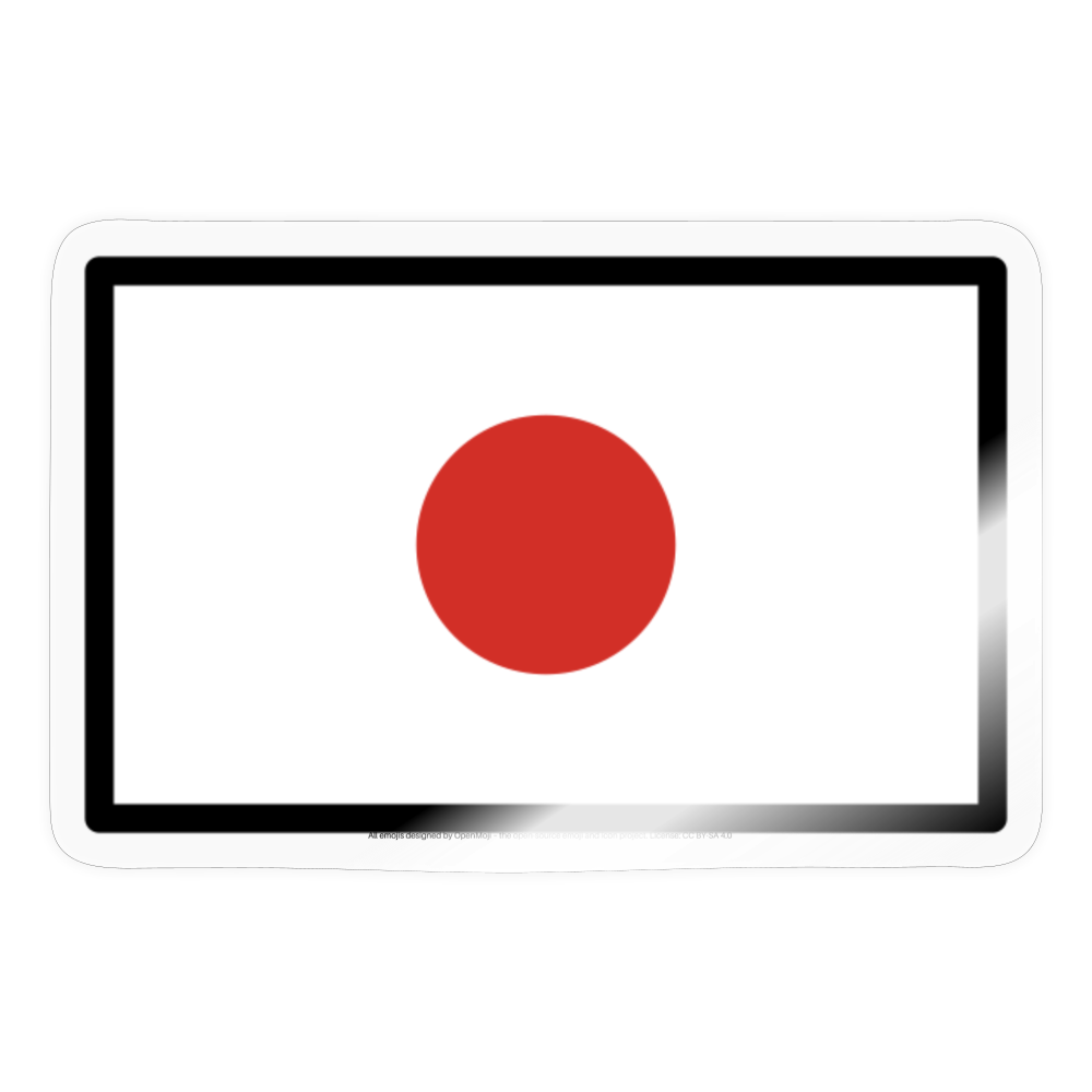 Flag: Japan Moji Sticker - Emoji.Express - transparent glossy