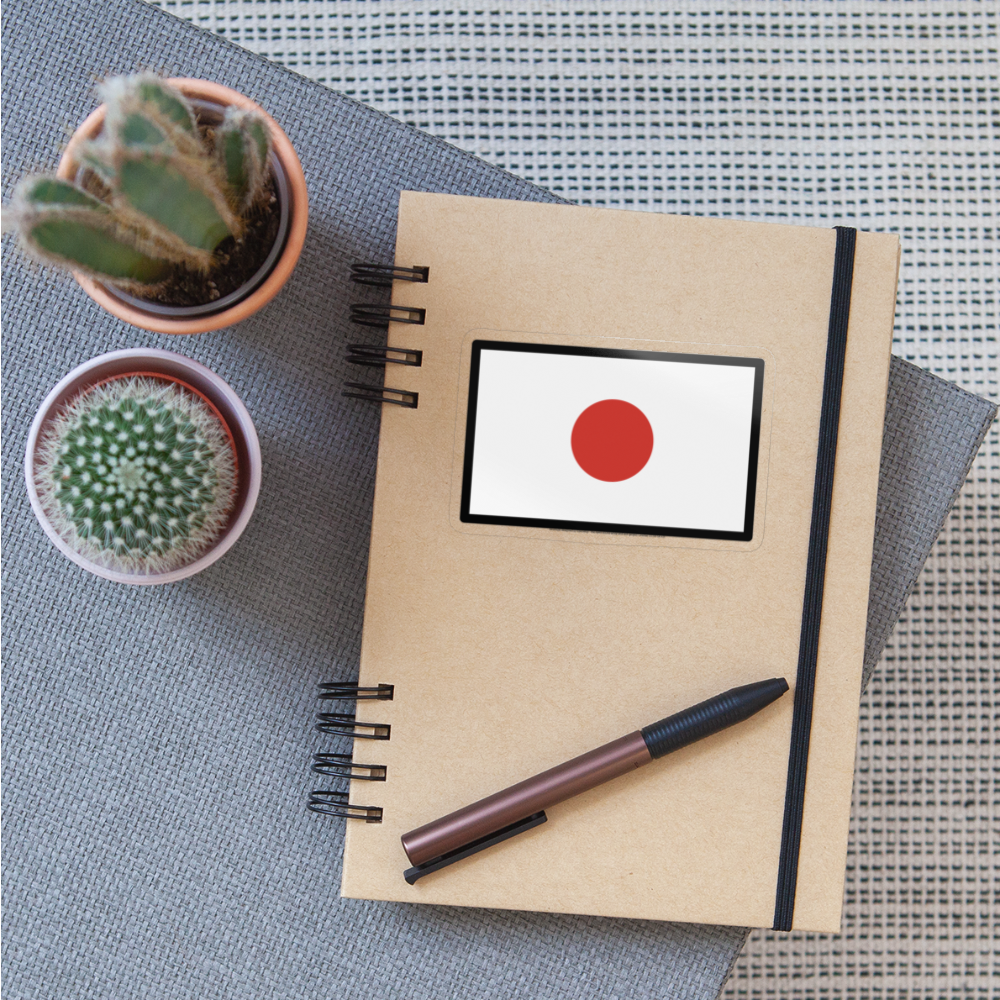 Flag: Japan Moji Sticker - Emoji.Express - transparent glossy