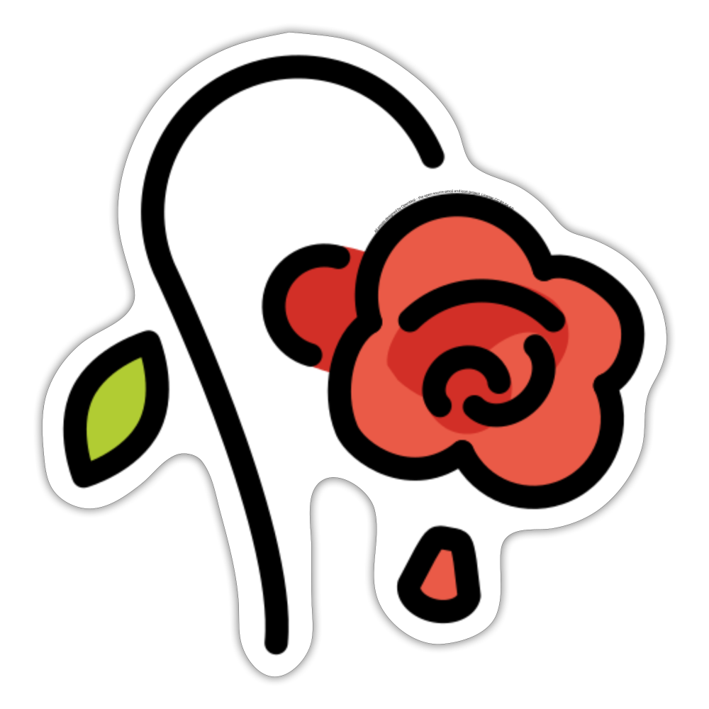 Wilted Flower Moji Sticker - Emoji.Express - white matte