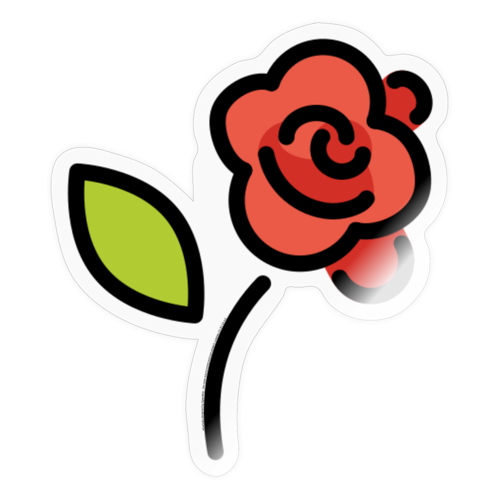 Rose Moji Sticker - Emoji.Express - transparent glossy