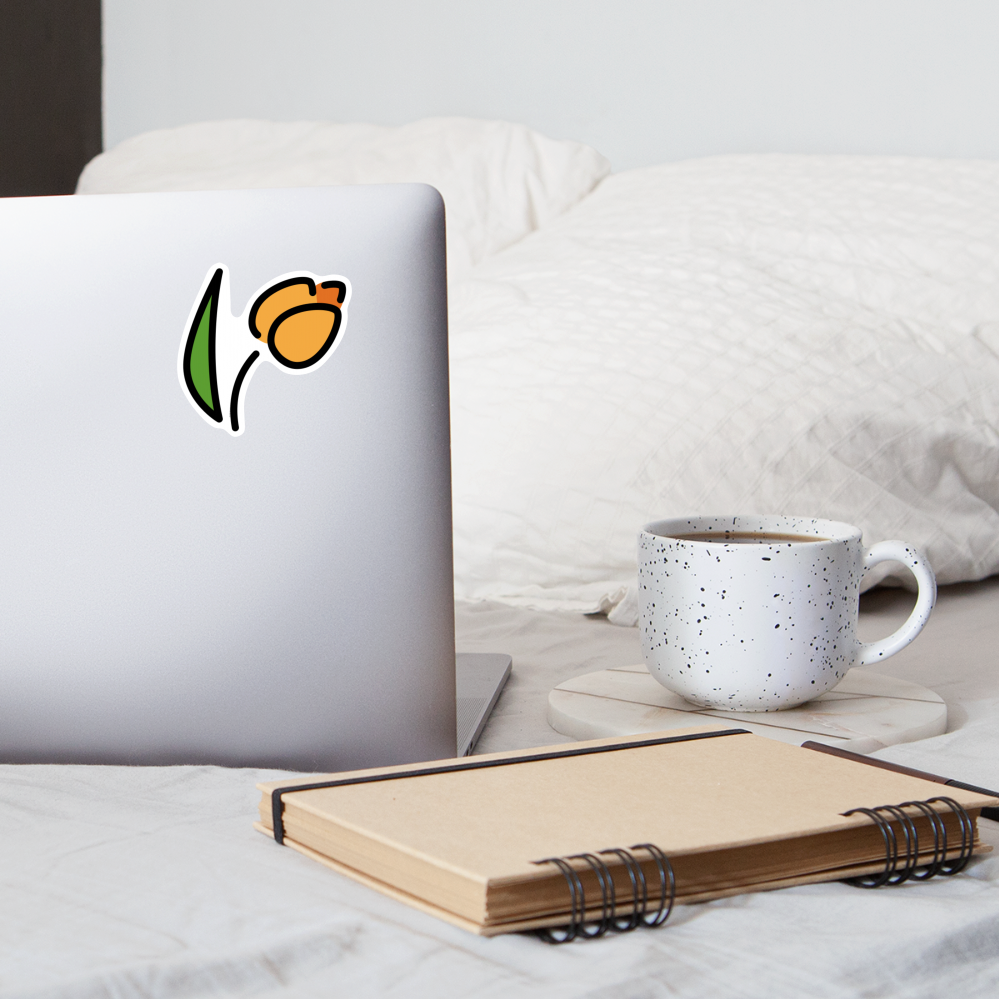 Tulip Moji Sticker - Emoji.Express - white matte