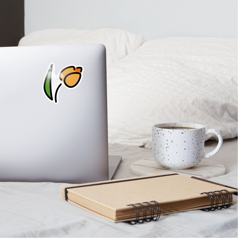 Tulip Moji Sticker - Emoji.Express - white glossy