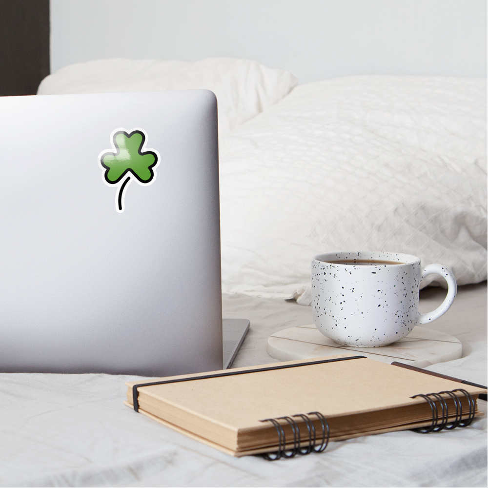 Shamrock Moji Sticker - Emoji.Express - white glossy