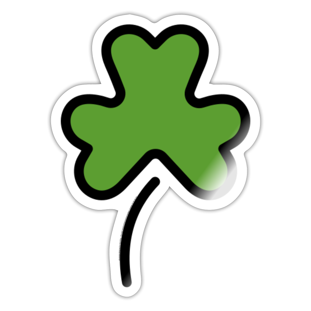 Shamrock Moji Sticker - Emoji.Express - white glossy