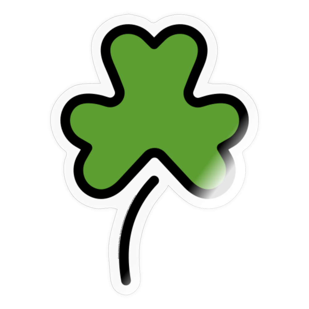 Shamrock Moji Sticker - Emoji.Express - transparent glossy