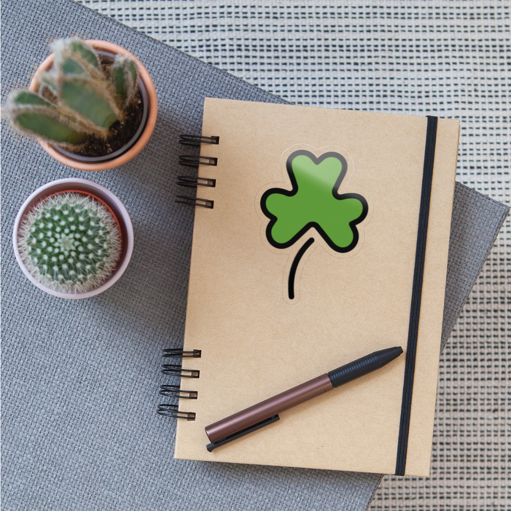 Shamrock Moji Sticker - Emoji.Express - transparent glossy