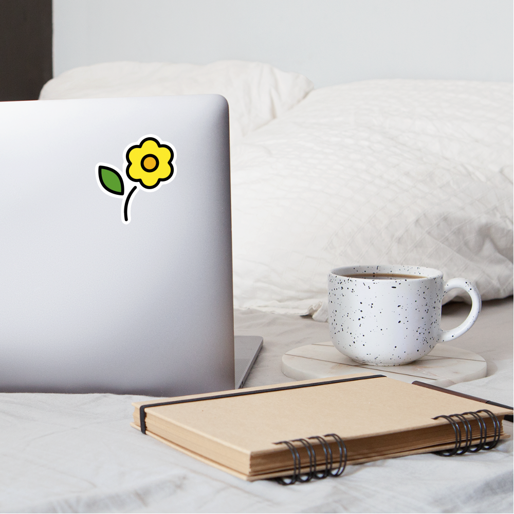 Blossom Moji Sticker - Emoji.Express - white matte