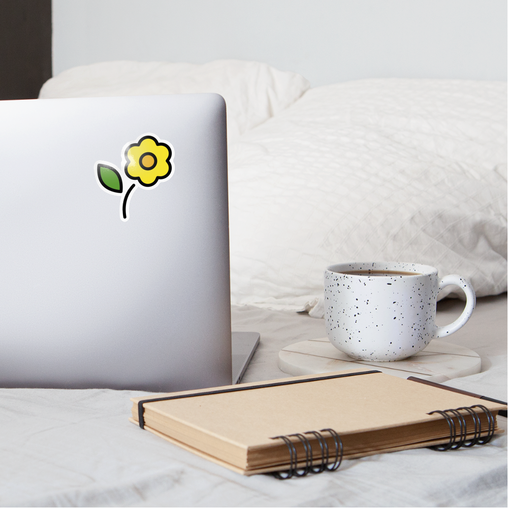 Blossom Moji Sticker - Emoji.Express - white glossy