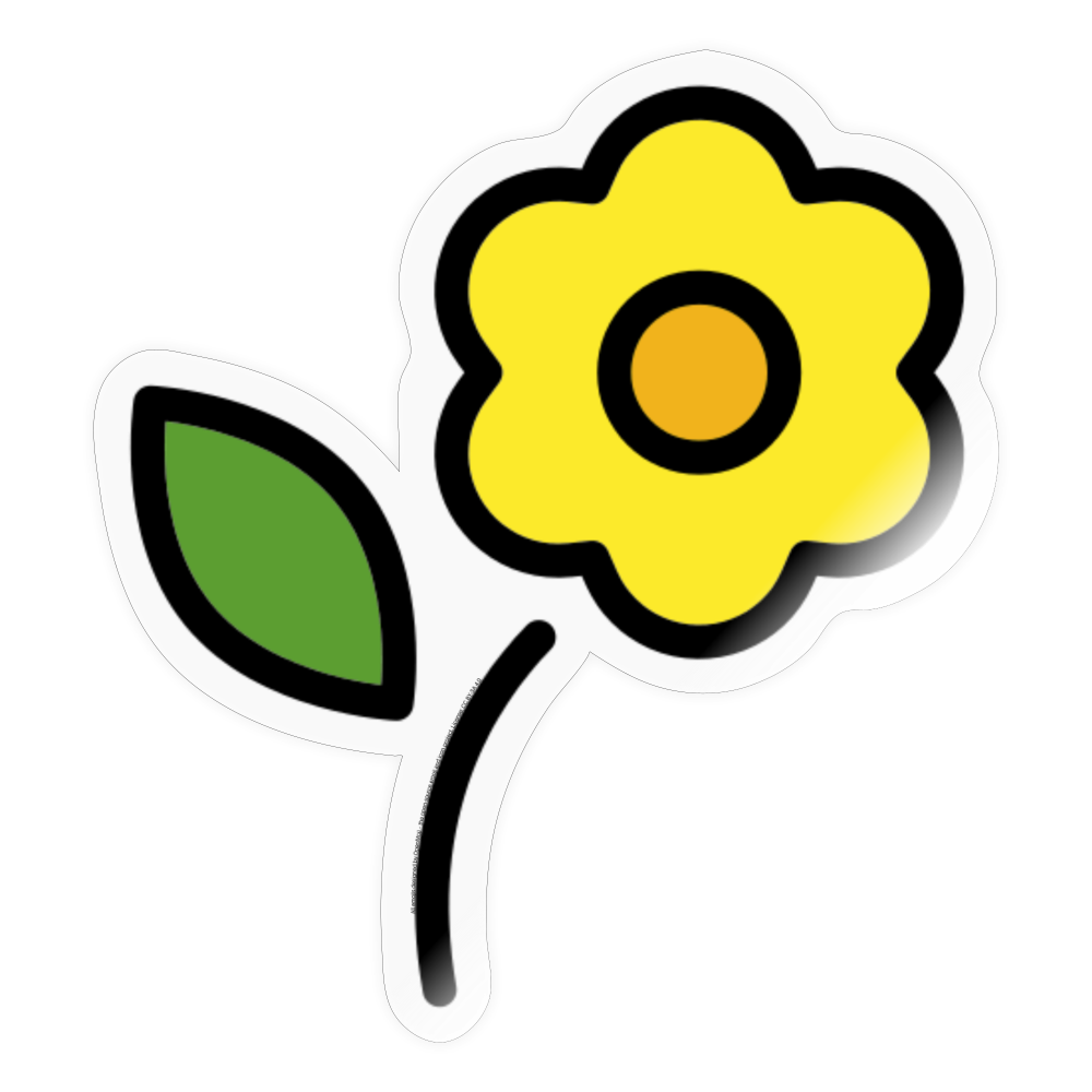 Blossom Moji Sticker - Emoji.Express - transparent glossy