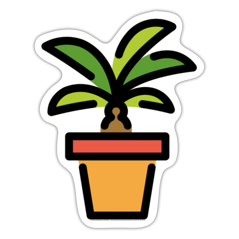 Potted Plant Moji Sticker - Emoji.Express - white matte