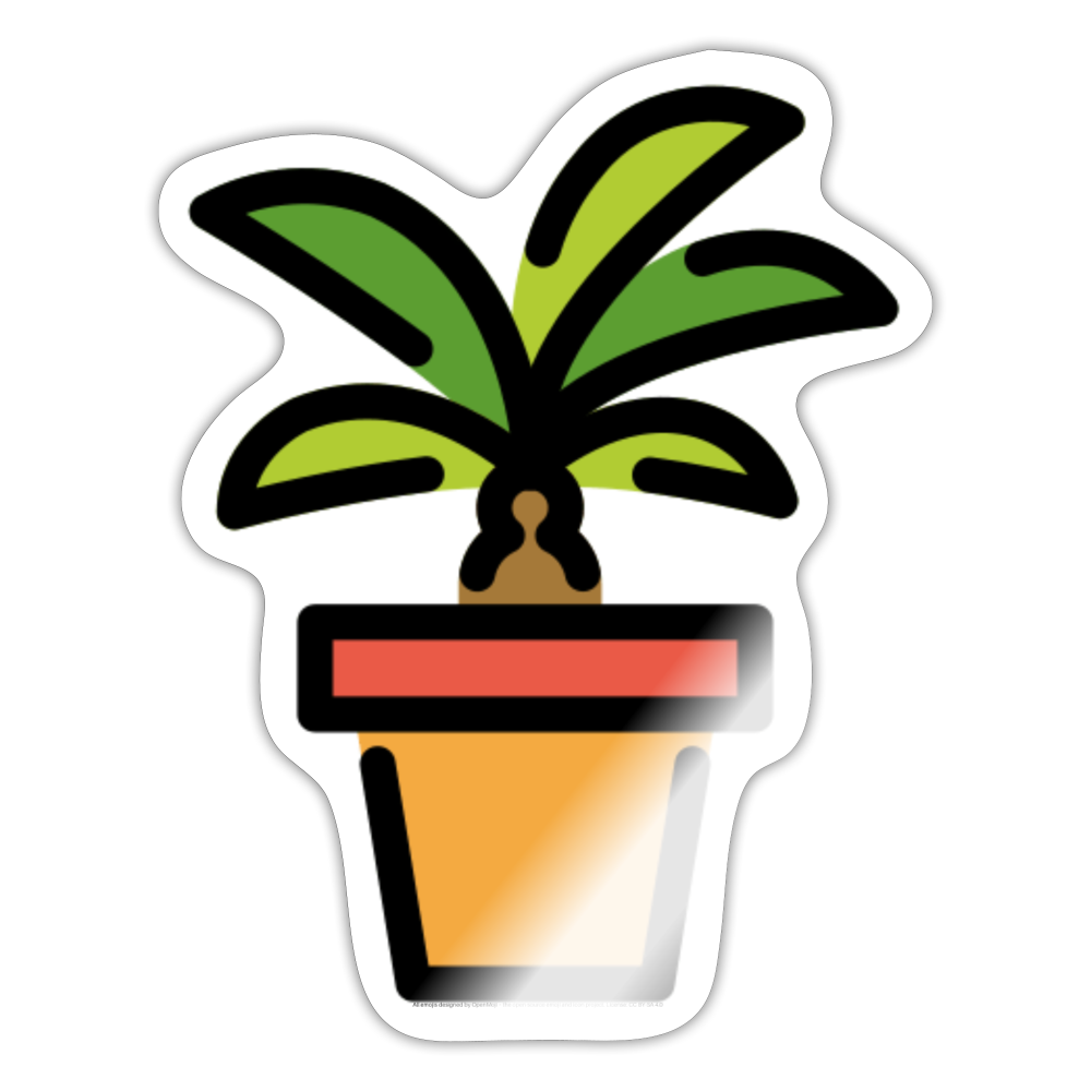 Potted Plant Moji Sticker - Emoji.Express - white glossy