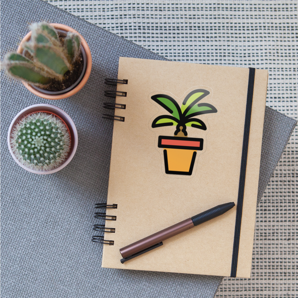 Potted Plant Moji Sticker - Emoji.Express - transparent glossy