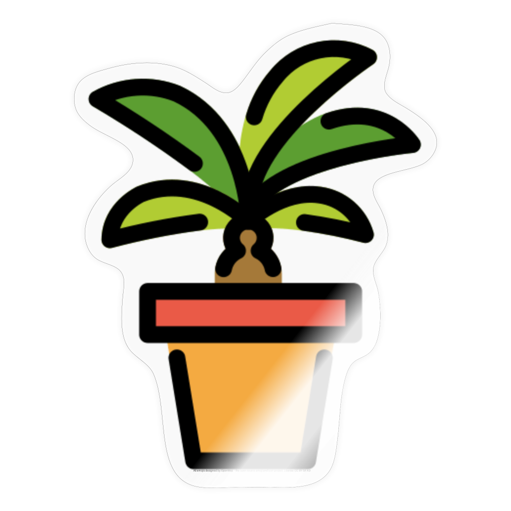 Potted Plant Moji Sticker - Emoji.Express - transparent glossy