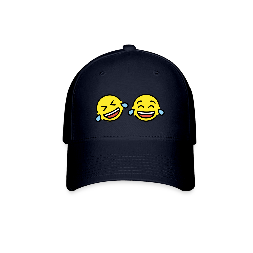 ROFL + Tears of Joy Power Pair Mojis Baseball Cap - Emoji.Express - navy