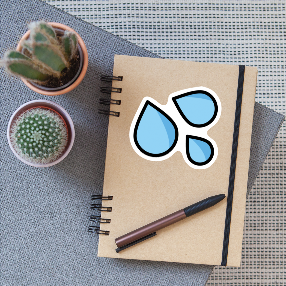 Sweat Droplets Moji Sticker - Emoji.Express - white matte