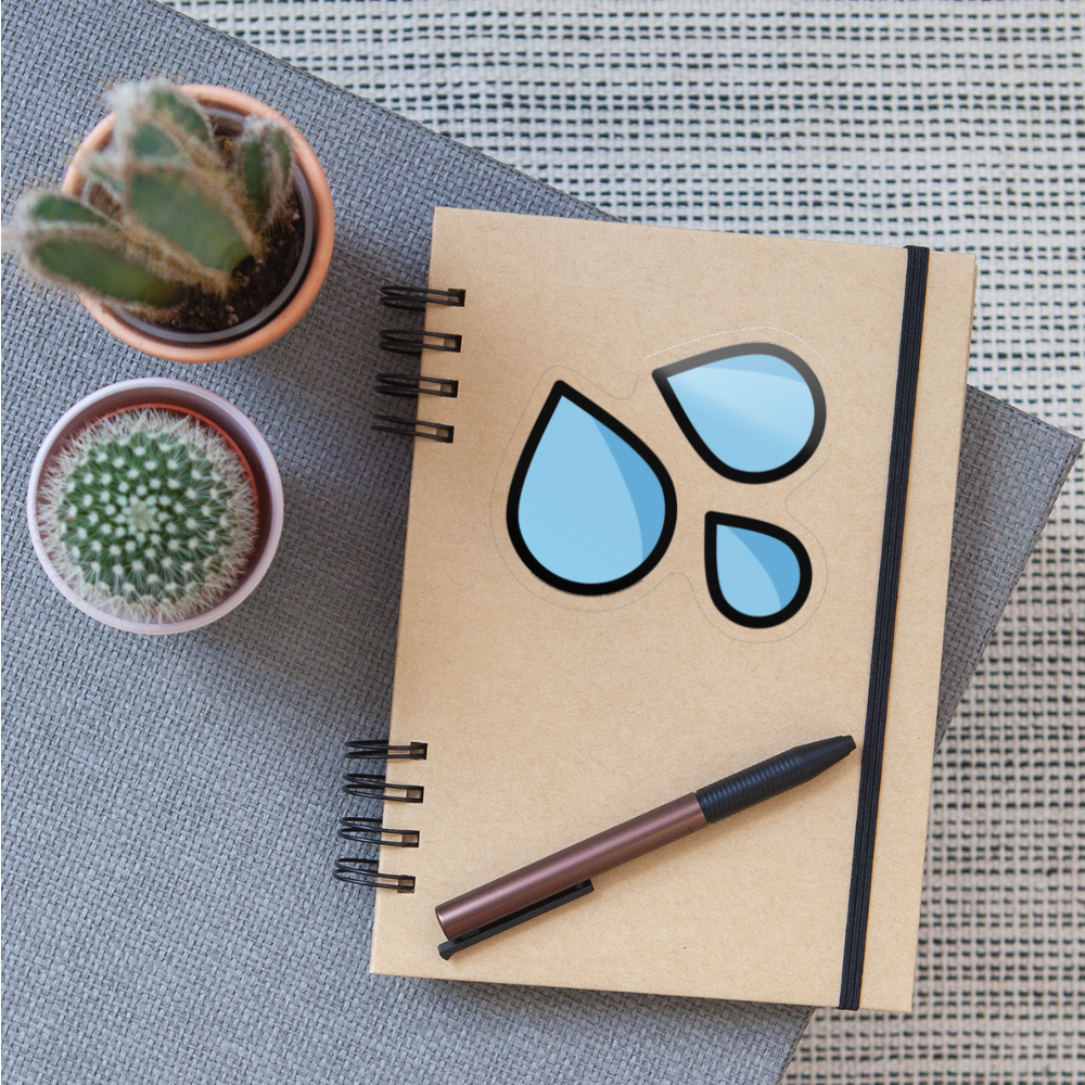 Sweat Droplets Moji Sticker - Emoji.Express - transparent glossy