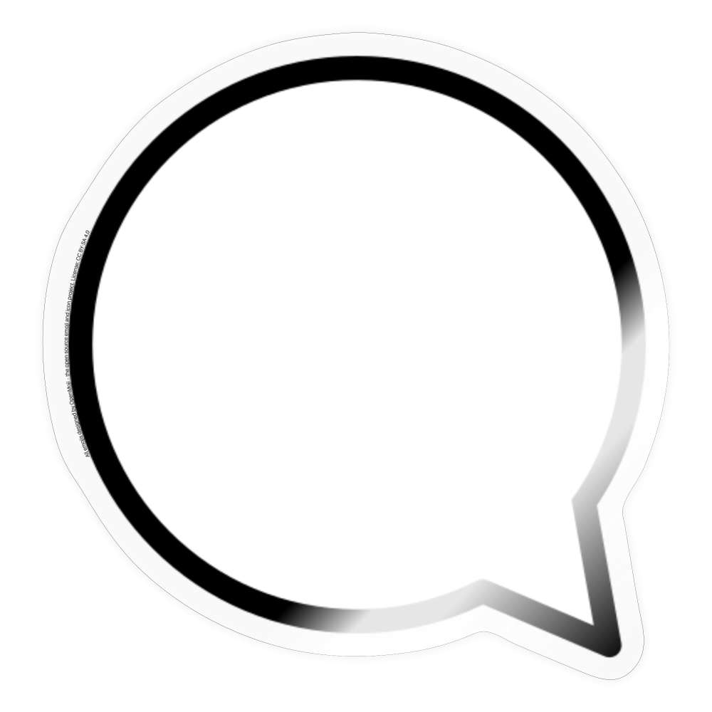 Left Speech Bubble Moji Sticker - Emoji.Express - transparent glossy