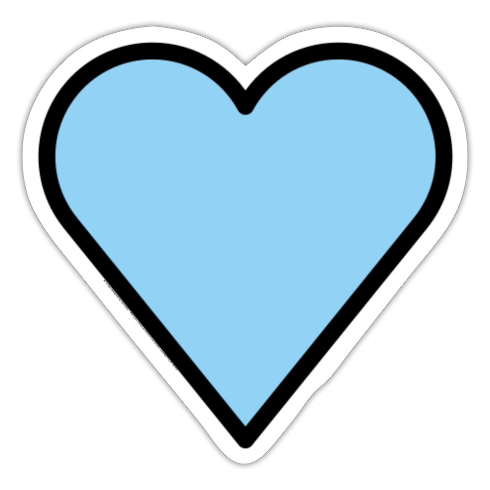 Blue Heart Moji Sticker - Emoji.Express - white matte