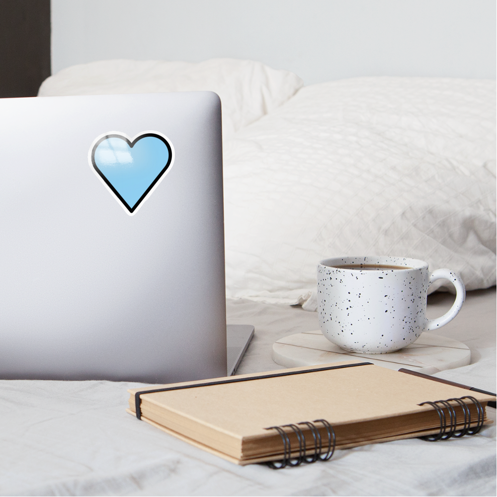 Blue Heart Moji Sticker - Emoji.Express - white glossy