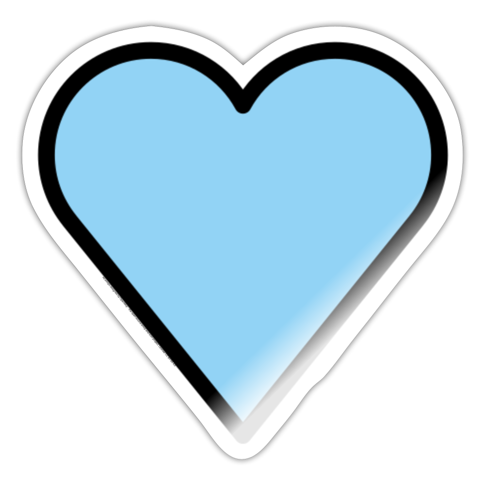 Blue Heart Moji Sticker - Emoji.Express - white glossy