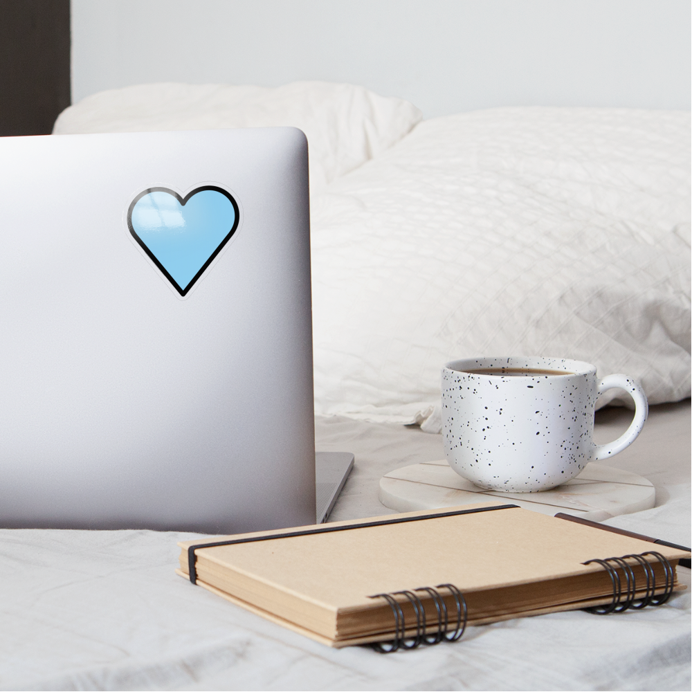 Blue Heart Moji Sticker - Emoji.Express - transparent glossy