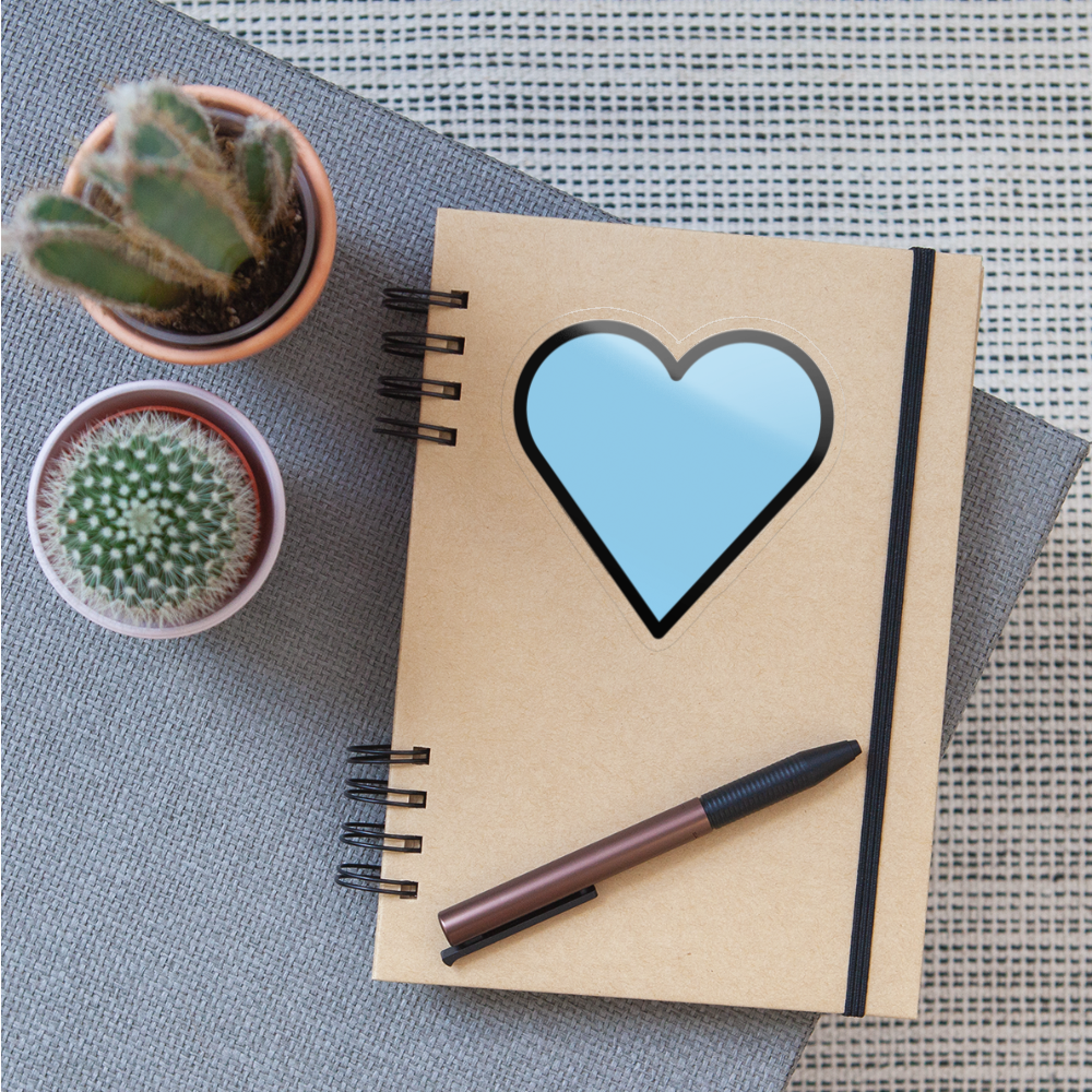 Blue Heart Moji Sticker - Emoji.Express - transparent glossy