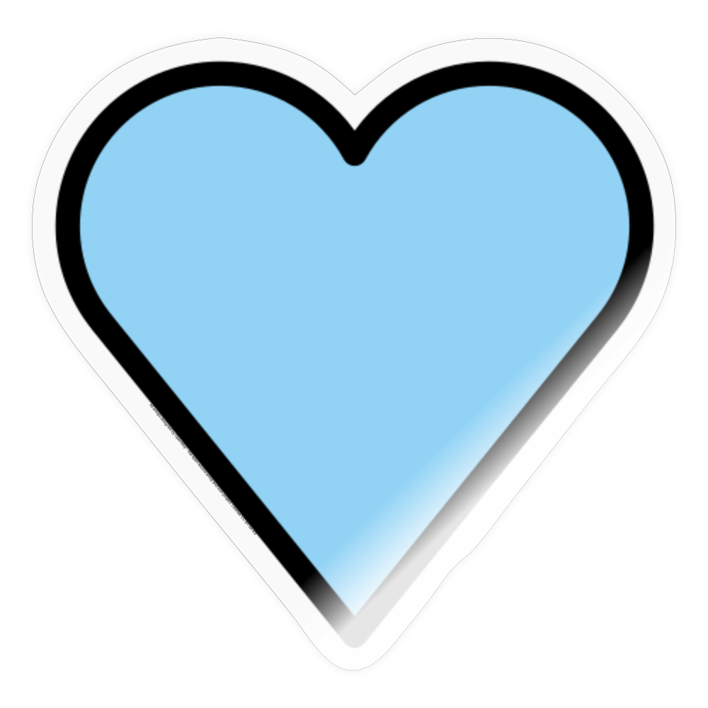 Blue Heart Moji Sticker - Emoji.Express - transparent glossy