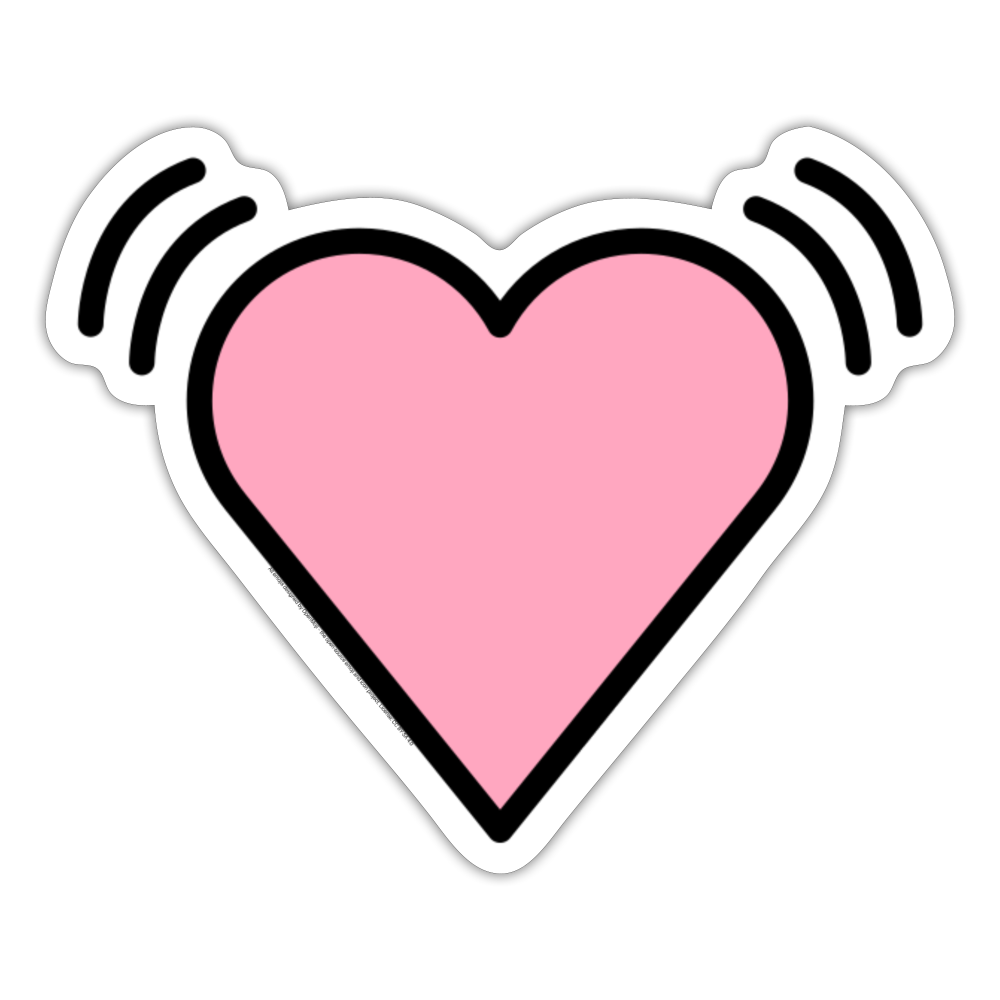 Beating Heart Moji Sticker - Emoji.Express - white matte