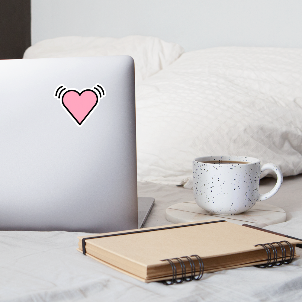 Beating Heart Moji Sticker - Emoji.Express - white matte