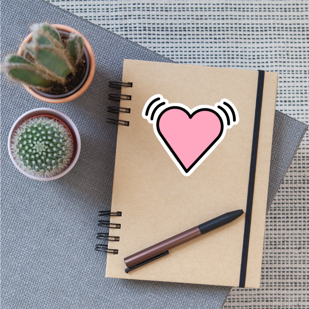 Beating Heart Moji Sticker - Emoji.Express - white matte