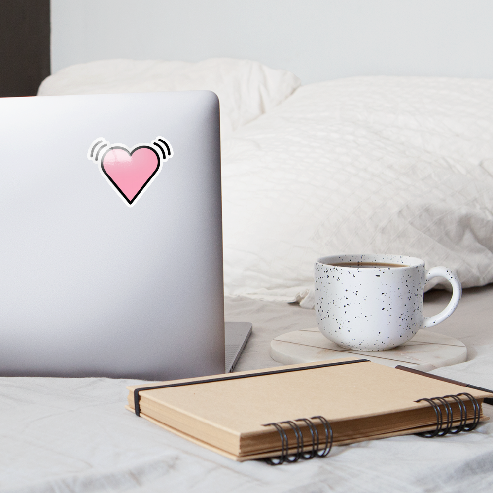 Beating Heart Moji Sticker - Emoji.Express - white glossy
