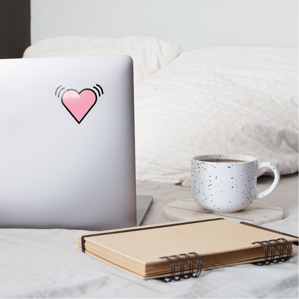 Beating Heart Moji Sticker - Emoji.Express - transparent glossy