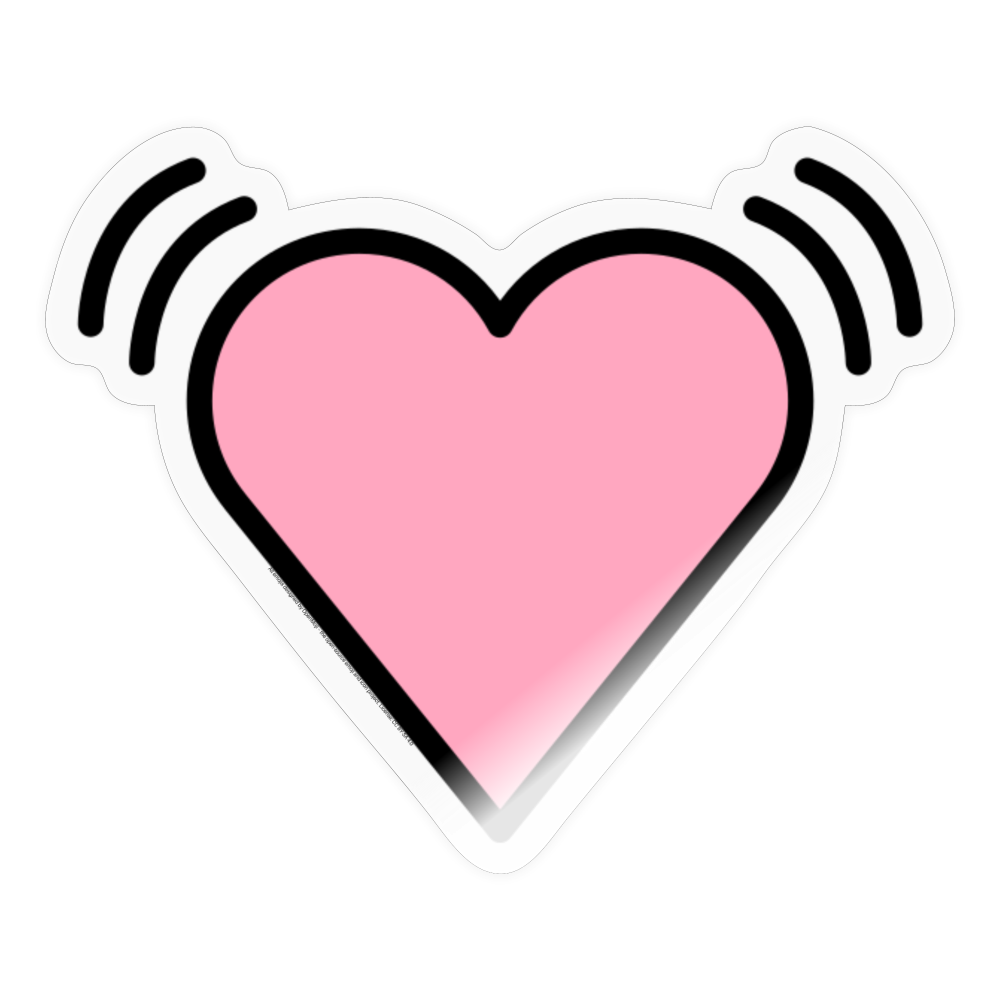 Beating Heart Moji Sticker - Emoji.Express - transparent glossy
