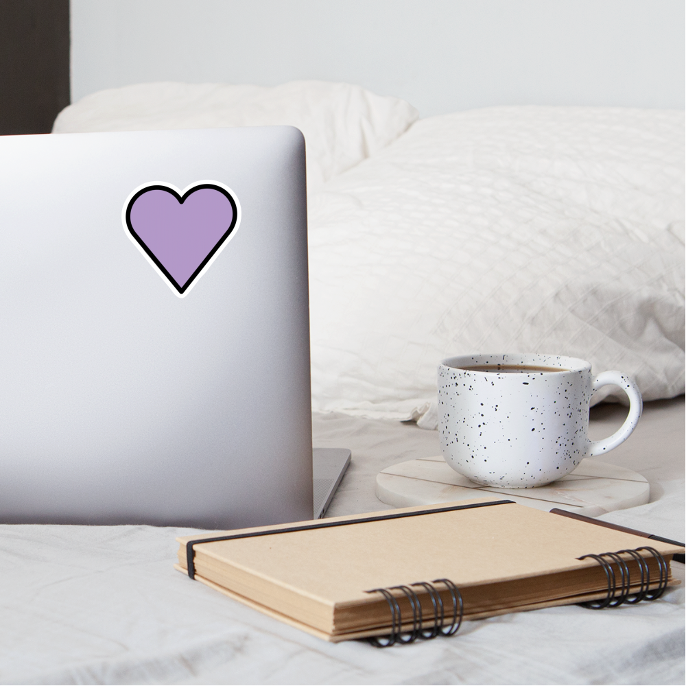 Purple Heart Moji Sticker - Emoji.Express - white matte