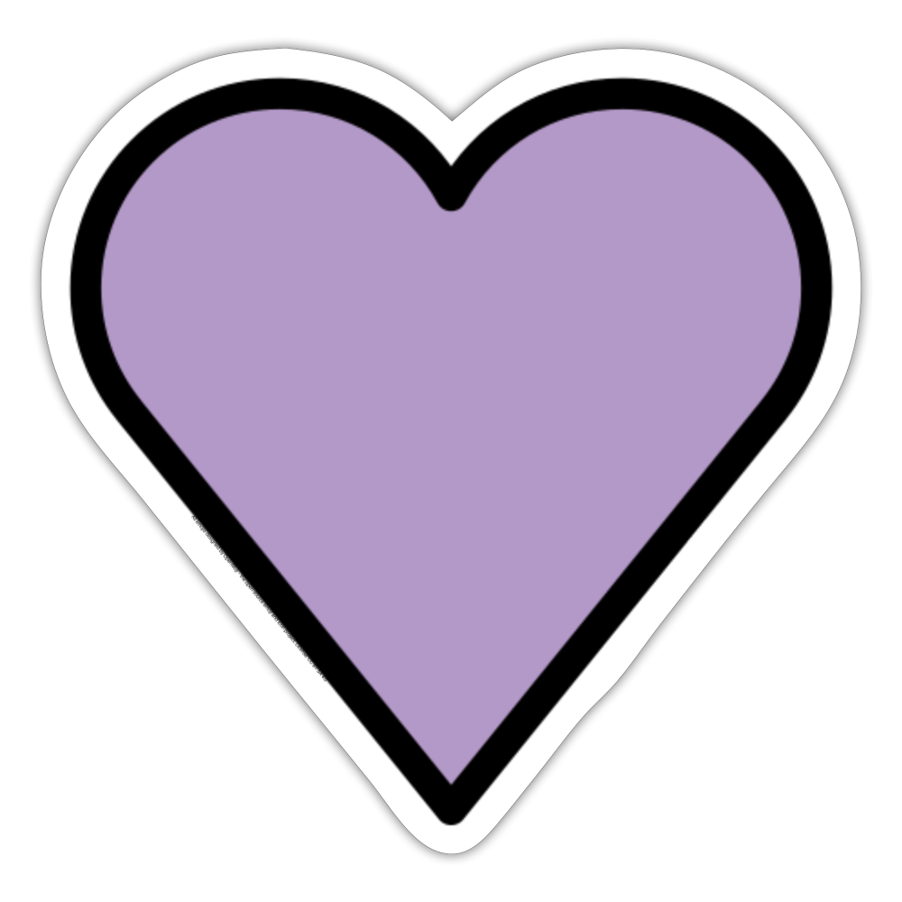 Purple Heart Moji Sticker - Emoji.Express - white matte