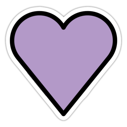 Purple Heart Moji Sticker - Emoji.Express - white matte