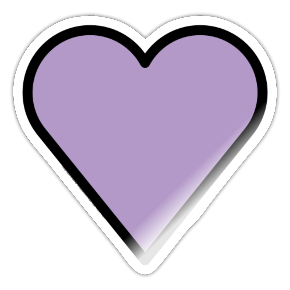 Purple Heart Moji Sticker - Emoji.Express - white glossy