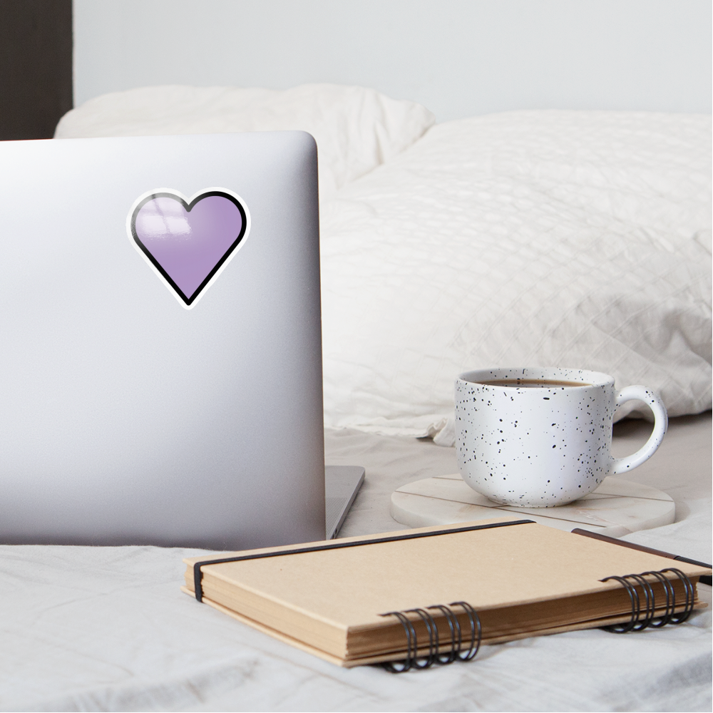 Purple Heart Moji Sticker - Emoji.Express - white glossy