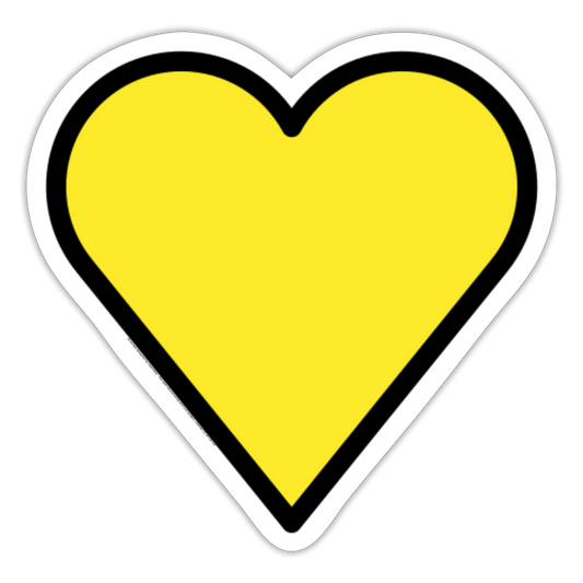 Yellow Heart Moji Sticker - Emoji.Express - white matte
