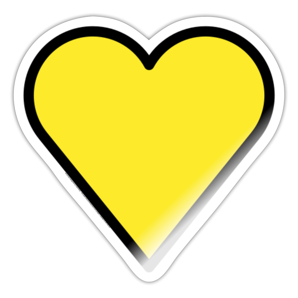 Yellow Heart Moji Sticker - Emoji.Express - white glossy